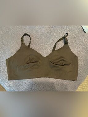 HOFISH Black Wireless Seamless Nursing Bra Size XL